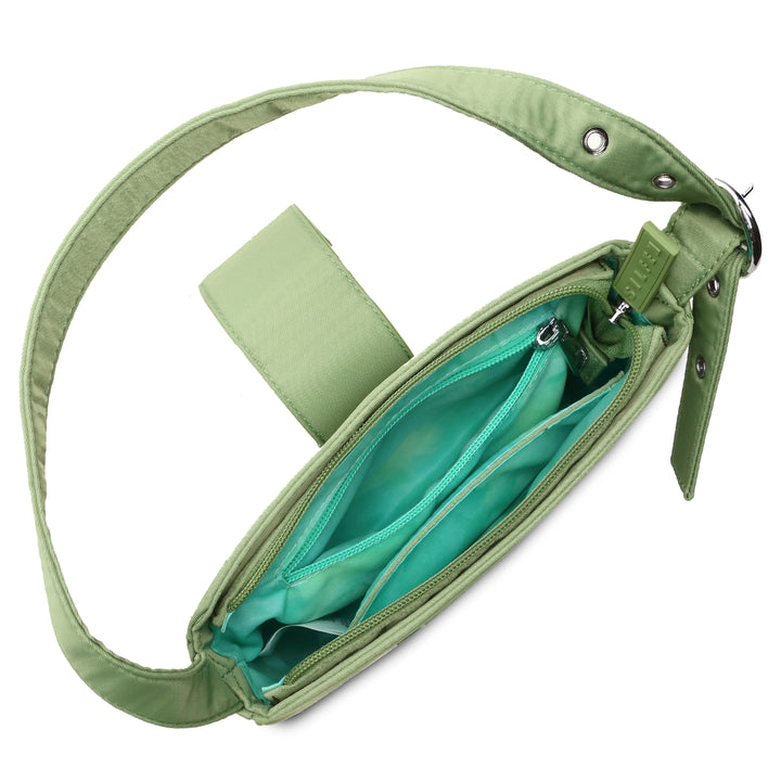 Yasmin recycled shoulder bag - green ash