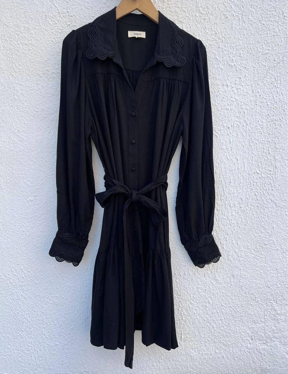 WOVEN ROBE CEYLAN, BLACK