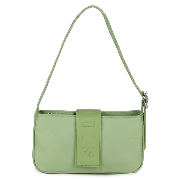 Yasmin recycled shoulder bag - green ash