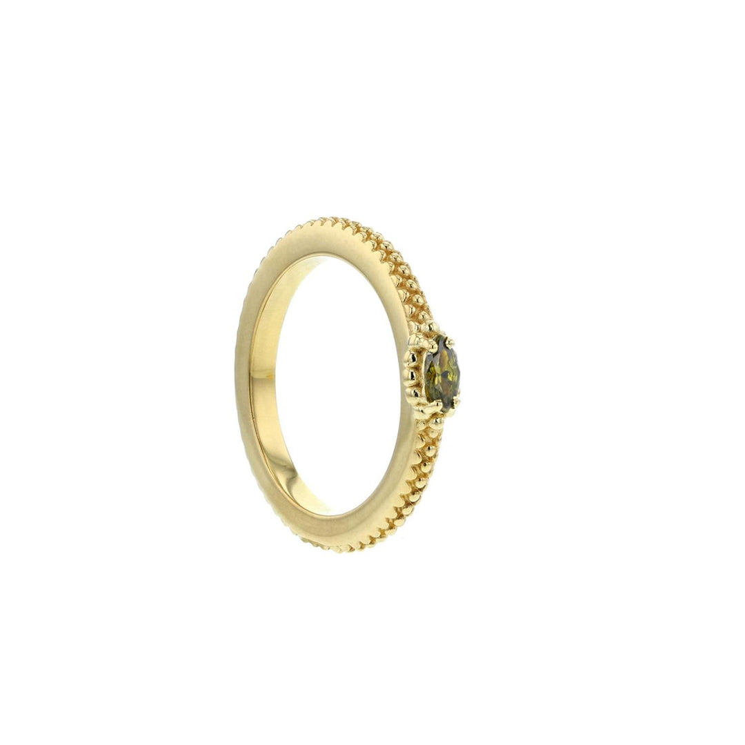 Sculpture ring, peridot