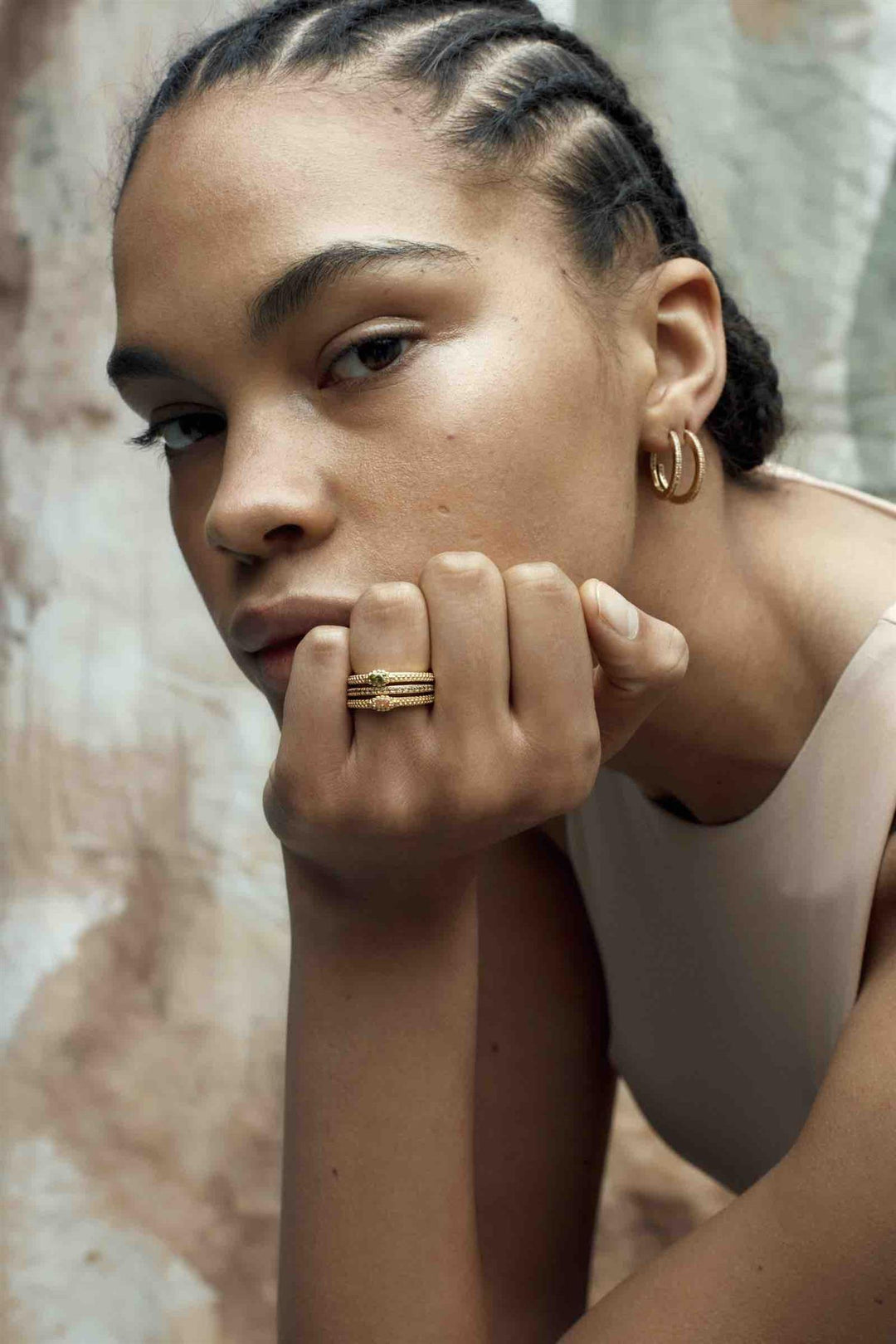 Sculpture ring, peridot