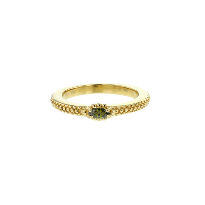 Sculpture ring, peridot