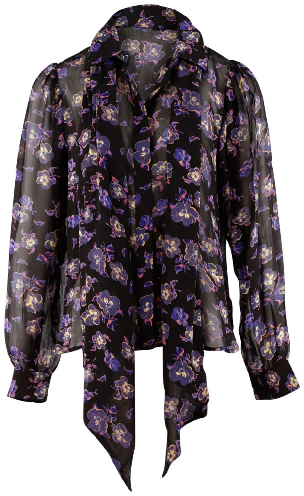 Printed Georgette Lilla skjorte