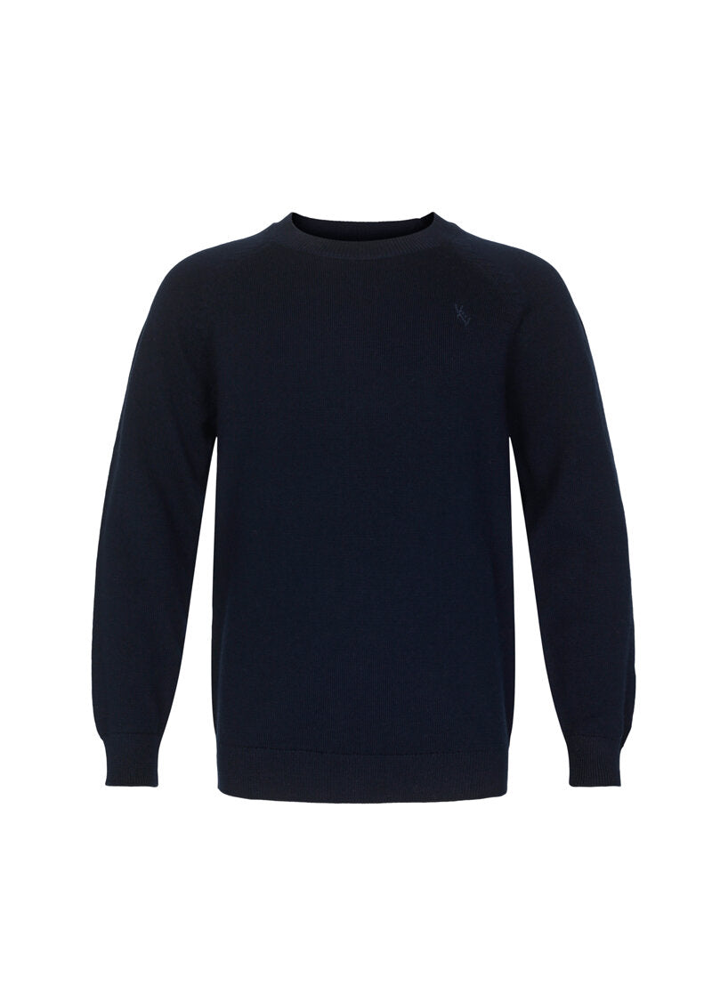 Vilje strikket ullgenser - navy