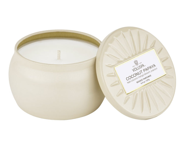 Coconut Papaya Mini Tin Candle