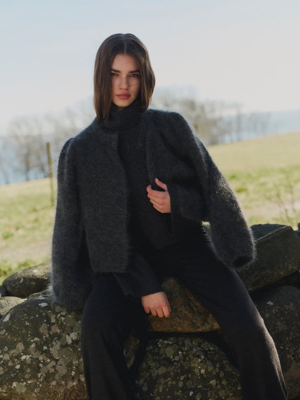 Amelia Chunky Cardigan - Charcoal