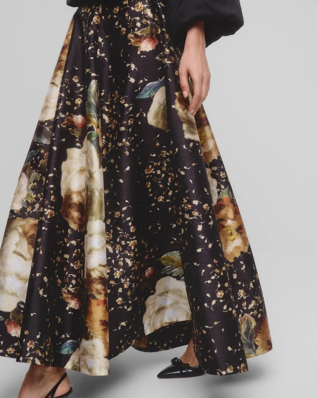 Taffeta Maxi Skirt
