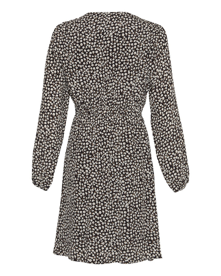 Zeida Rhian Short Dress Aop Black Flower
