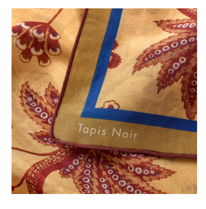 LIGHT BROWN FLOWER SCARF