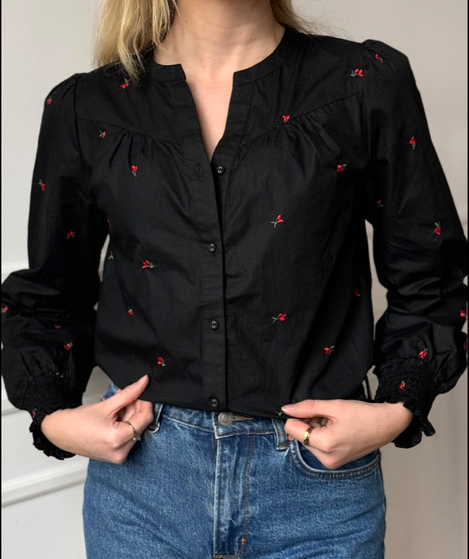 Miluna embroidery shirt