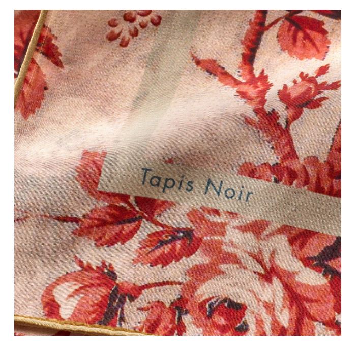LIGHT RED FLOWER TOILE SCARF