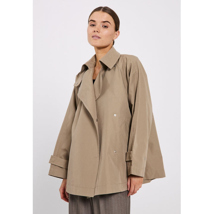 VANA SHORT TRENCH COAT WARM BEIGE