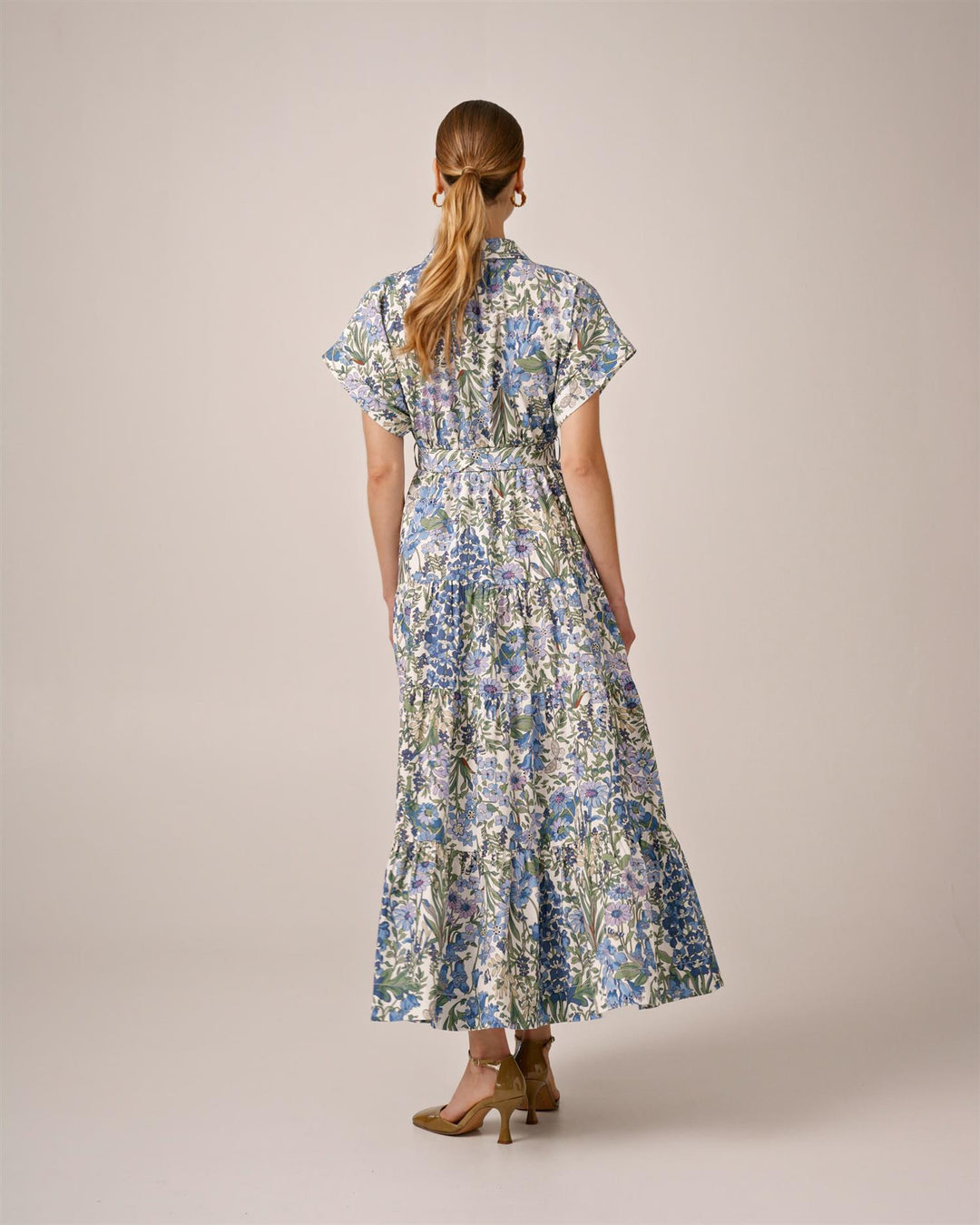 Poplin Shirt Dress Delightful garden
