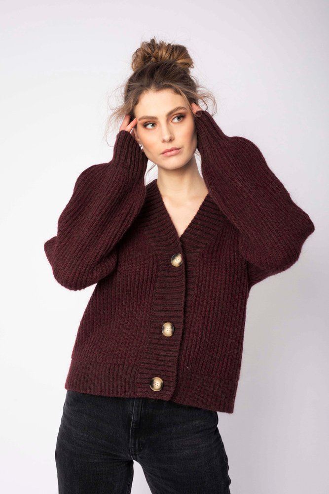 Rikki Cardigan - Bordeaux Melange