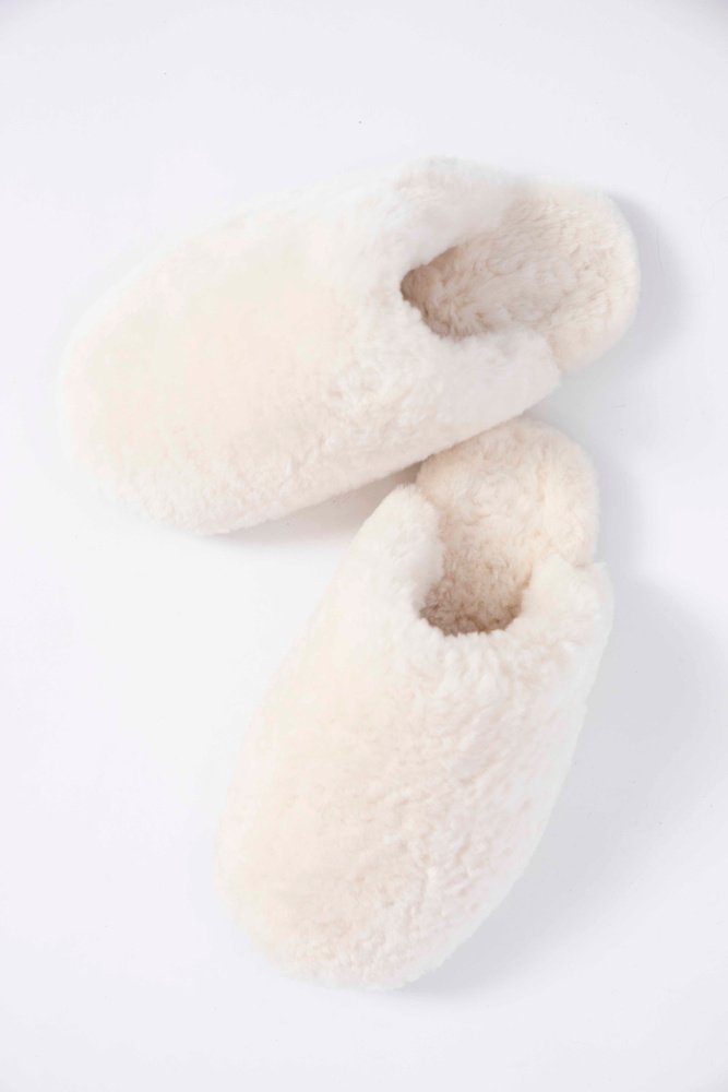 MAIKEN SHEARLING SLIPPERS - CREAM