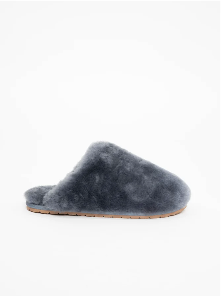 MAIKEN SHEARLING SLIPPERS - SKY GREY