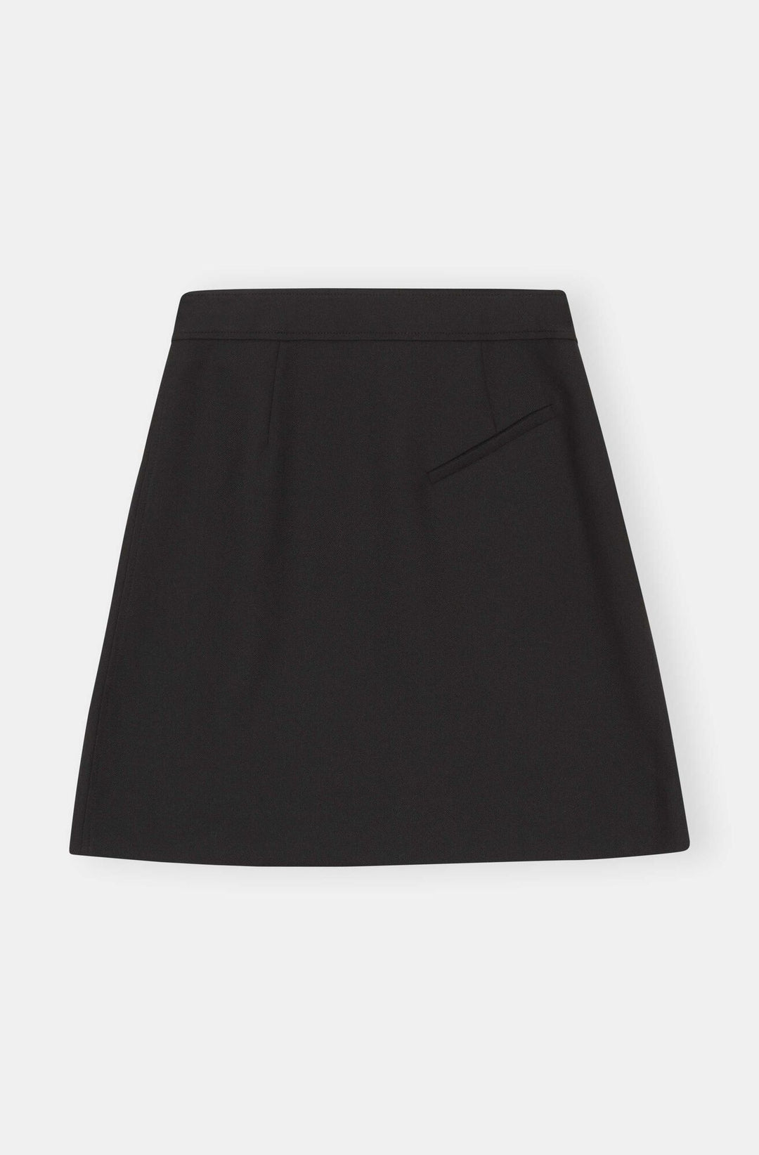 Summer Suiting Button Closure Mini Skirt