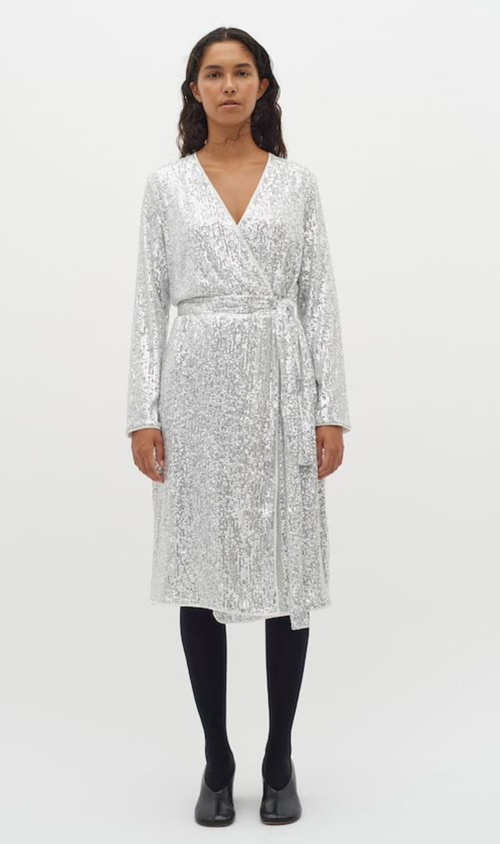 JarjarIW Wrap dress - silver