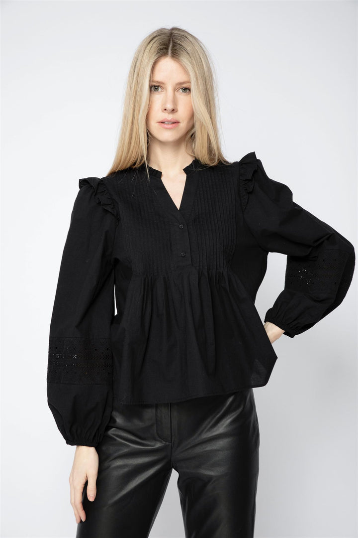 TULUM LACE BLOUSE - BLACK